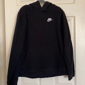 Boys size large Nike black, hooded sweatshirt